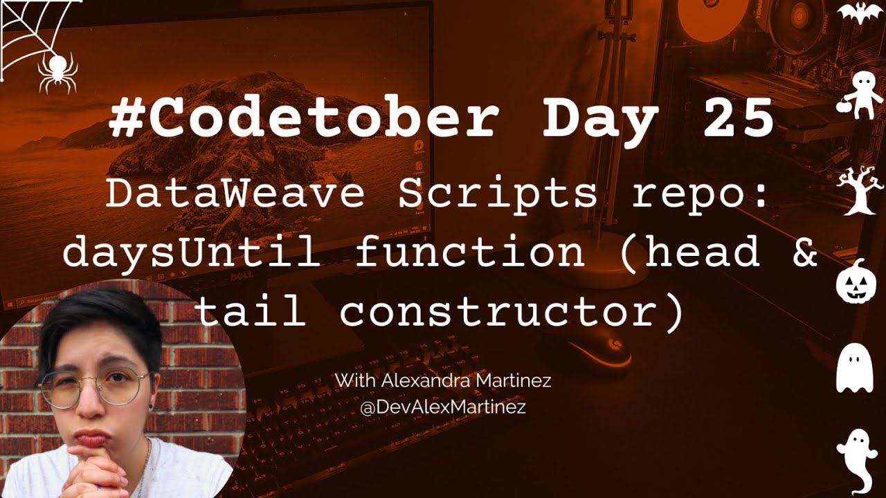 DataWeave Scripts repo: daysUntil function (head and tail constructor) | #Codetober 2022 Day 25