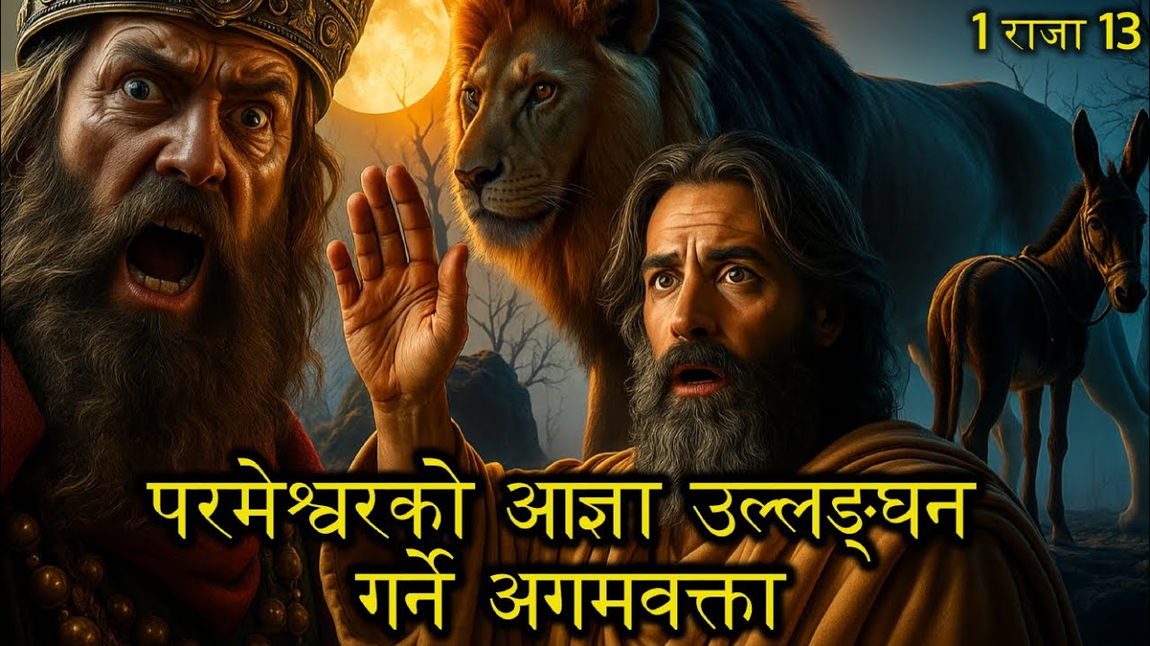 (नेपालीमा)  The Prophet Who Disobeyed God - 1 King 13 | Nepali Bible Stories