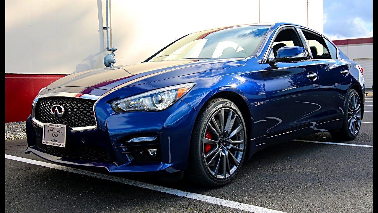 2017 INFINITI Q50 Red Sport 400 in Iridium Blue and new Design Package