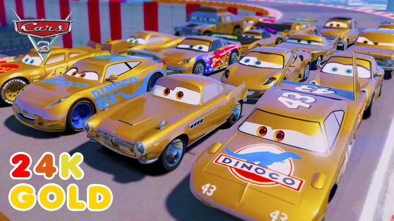 A lot of Cars Rayo McQueen Fabulous McQueen Color Cars Cars 3 Disney Cars Cruz Ramirez Race Dinoco
