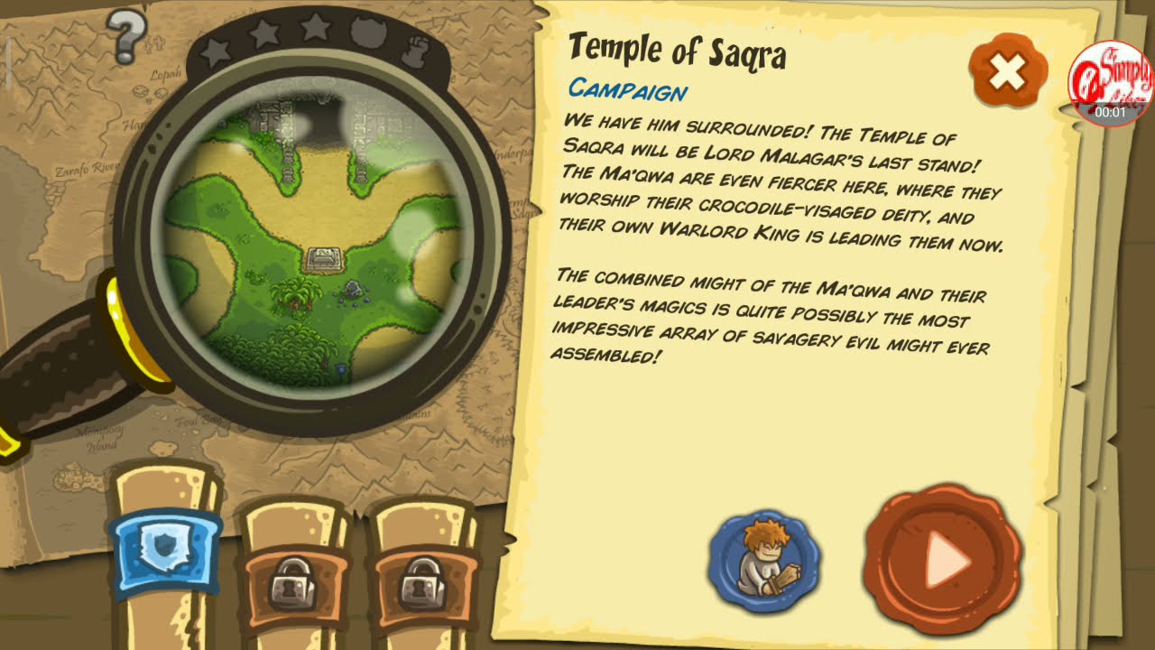 Kingdom Rush Frontiers Temple of Saqra Campaign (Casual)