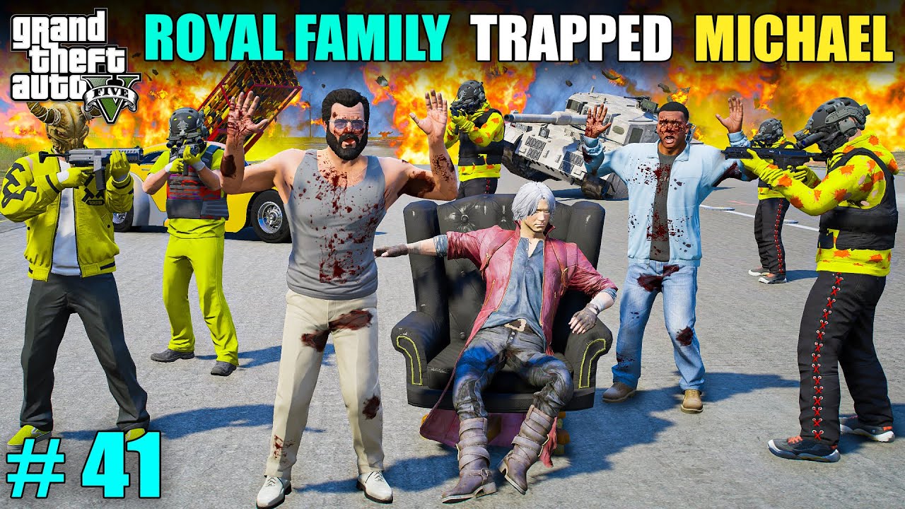 MICHAEL CAUGHT BY ROYAL FAMILY'S SECURITY GUARDS | GTA V GAMEPLAY | CLASSY ANKIT
