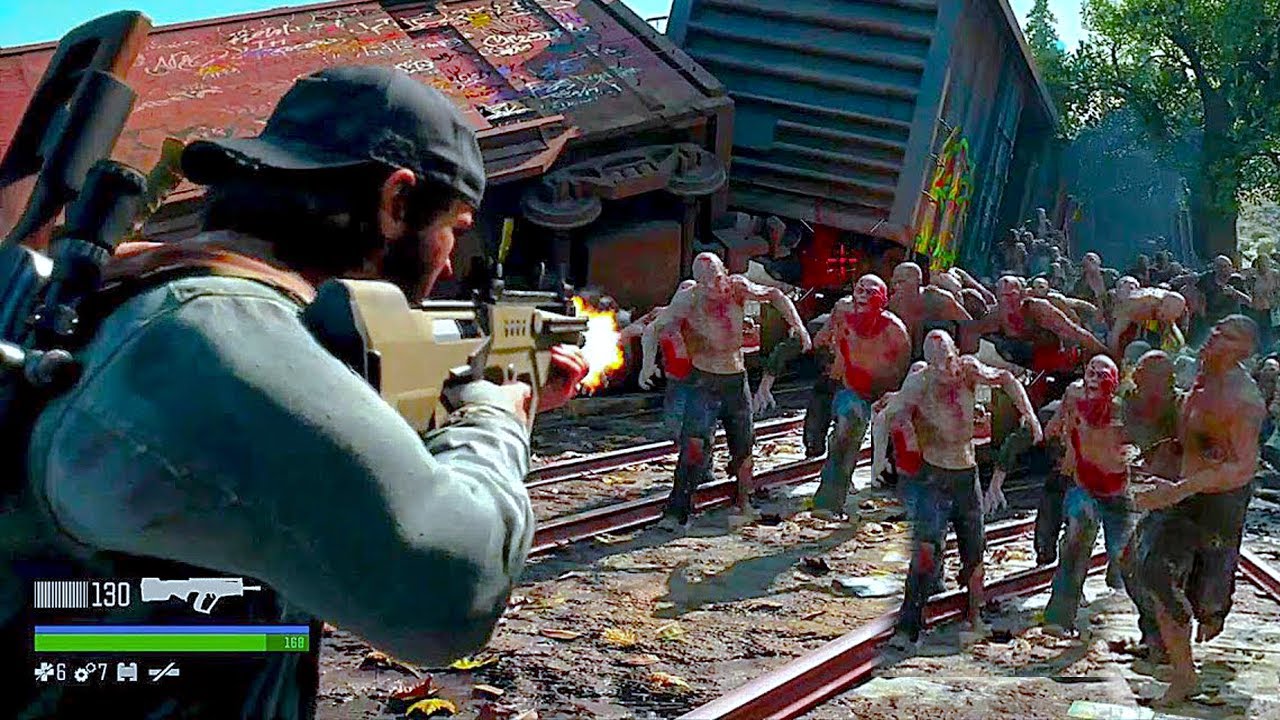 DAYS GONE Zombies Horde Boss Fight Gameplay (2019)