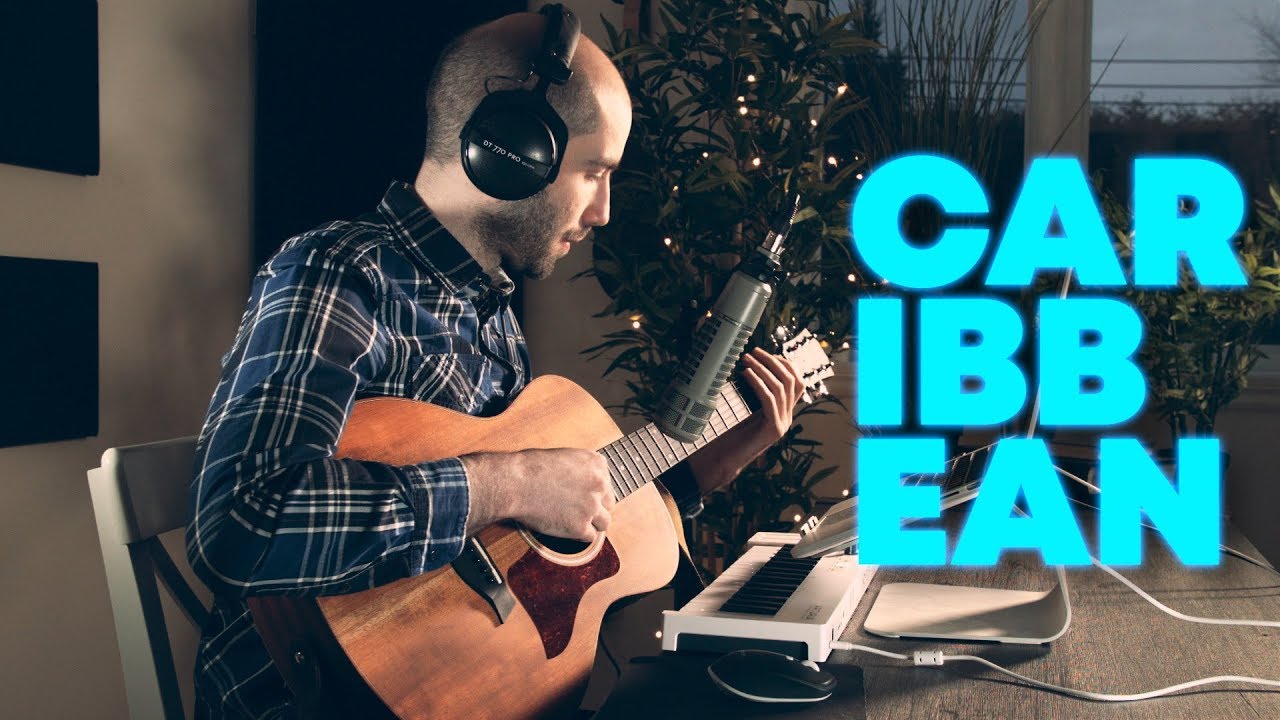 Making a Caribbean beat with acoustic instruments (Kalimba, Guitar, Caxixi, etc)