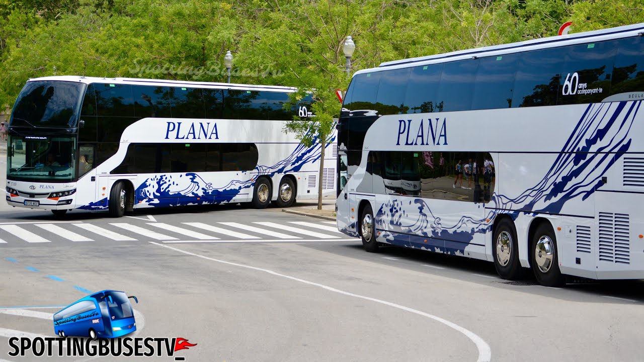 Llegada los 3 beulas jewel nuevos de plana al Museo del arte barcelona | SpottingBusesTv