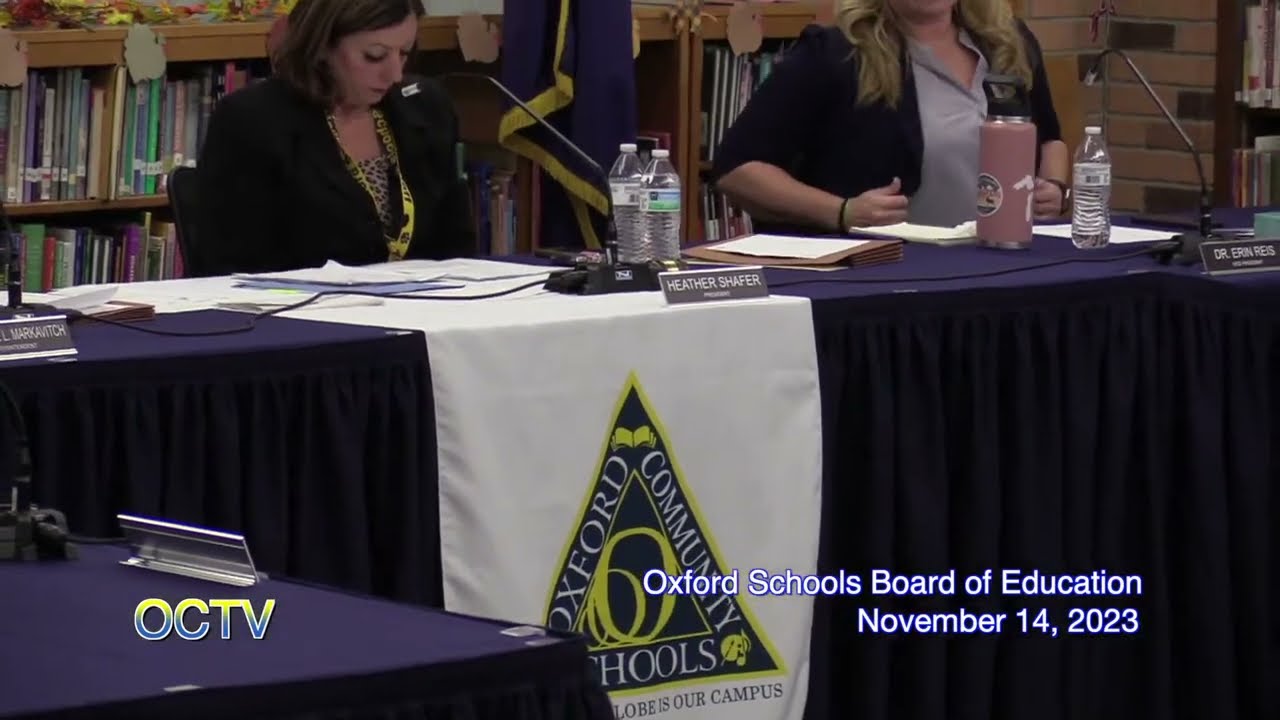 Oxford Schools Board of Education: November 14, 2023