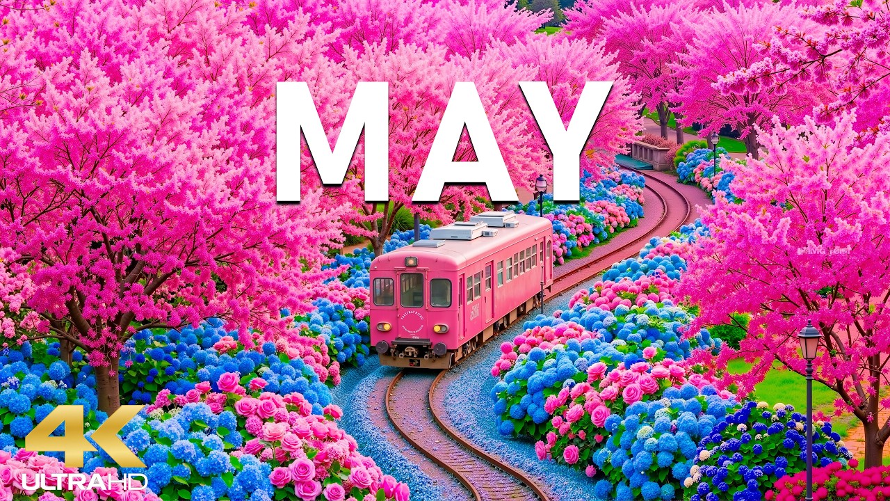 Spring in May 4K 🌸 Fresh Blossoms 2026 | Colorful Gardens & Soft Sunrise Glow (Ultra HD)