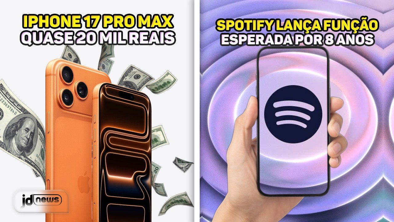 iPhone 17 por 18 mil reais, Nintendo cobra caro em DLC, lossless no Spotify e mais! | JD NEWS #41