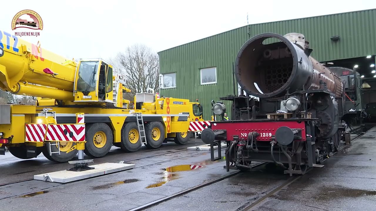 Start ketelrevisie stoomlocomotief B 1289 - Miljoenenlijn