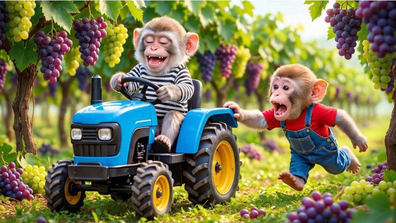 A Thief Ruins Monkey NaNa’s Grape Farm… But His Smart Trick Shocks Everyone! 🍇🐒🔥