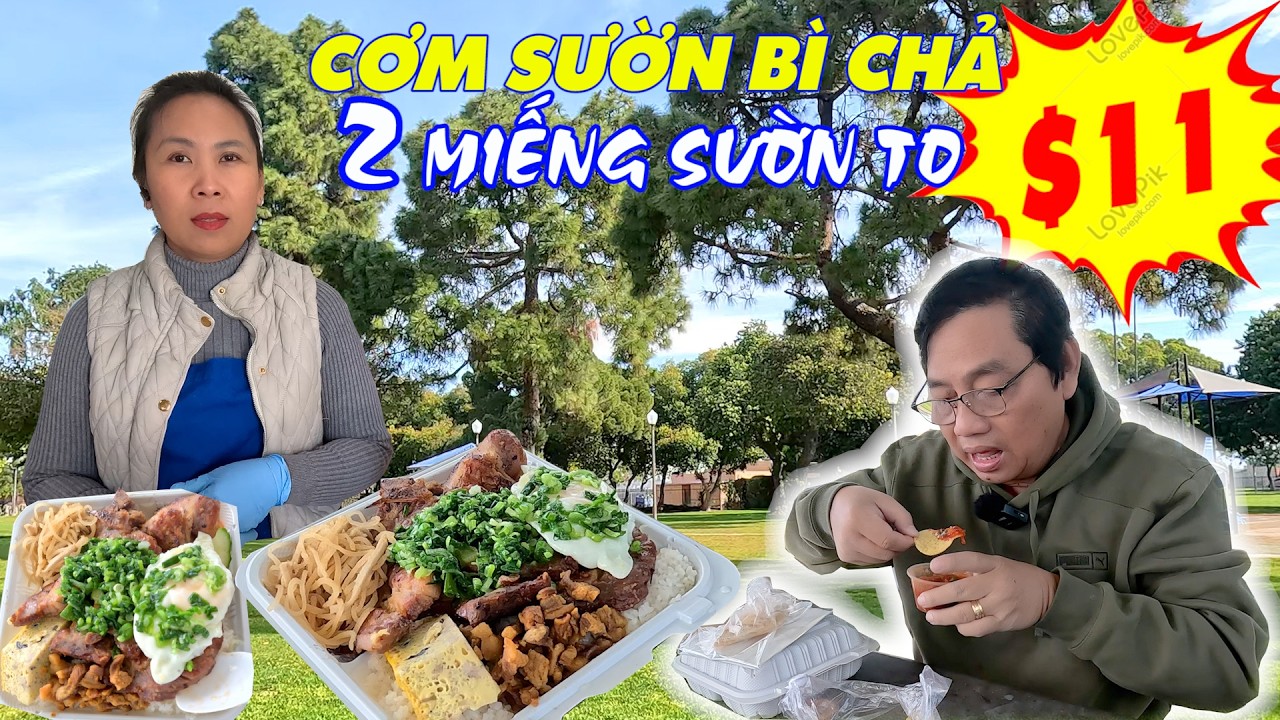 Chỉ $11 Cơm tấm sườn bì chả với 2 miếng sườn khổng lồ, Tiệm food togo ở Garden Grove, Cơm Tấm Sister