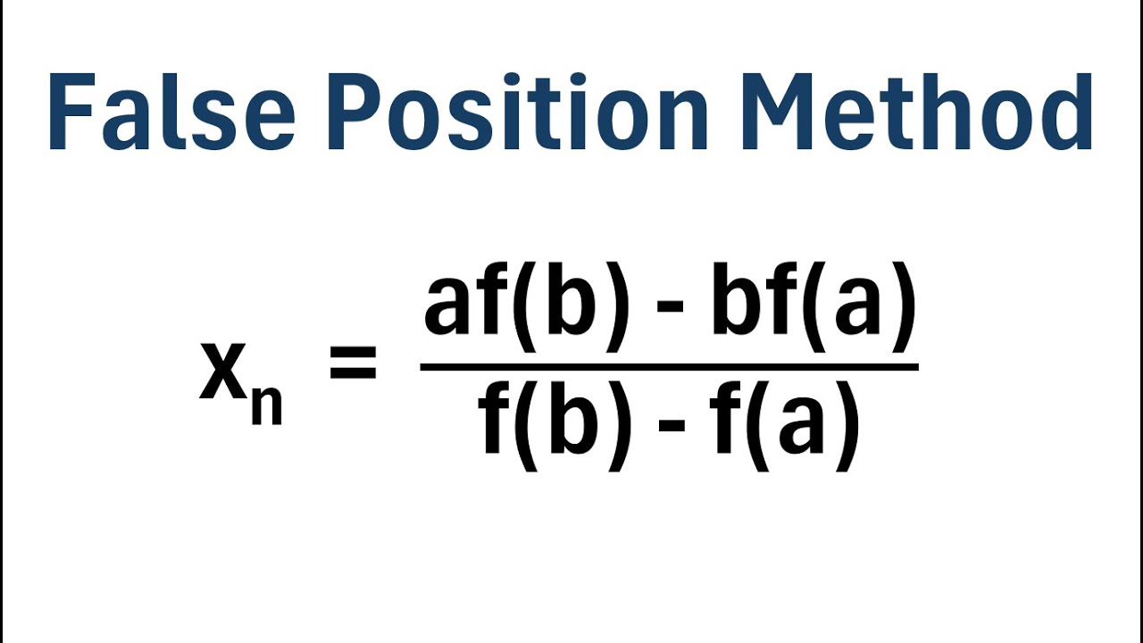 False Position Method (Step-by-Step Example)
