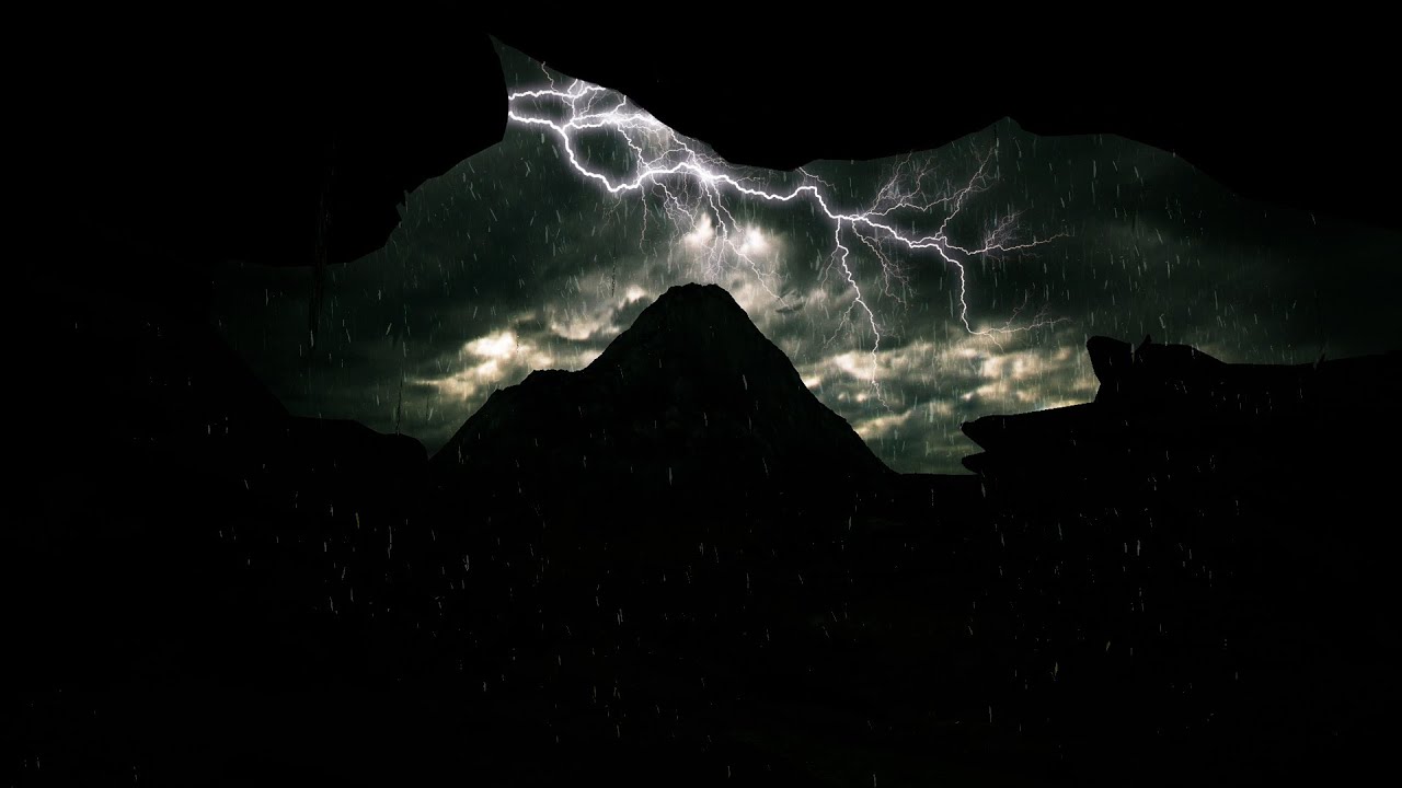 Strong Mountain Rainstorm and Heavy Thunder Sounds for Sleeping | Peaceful Nights for Stressed Souls