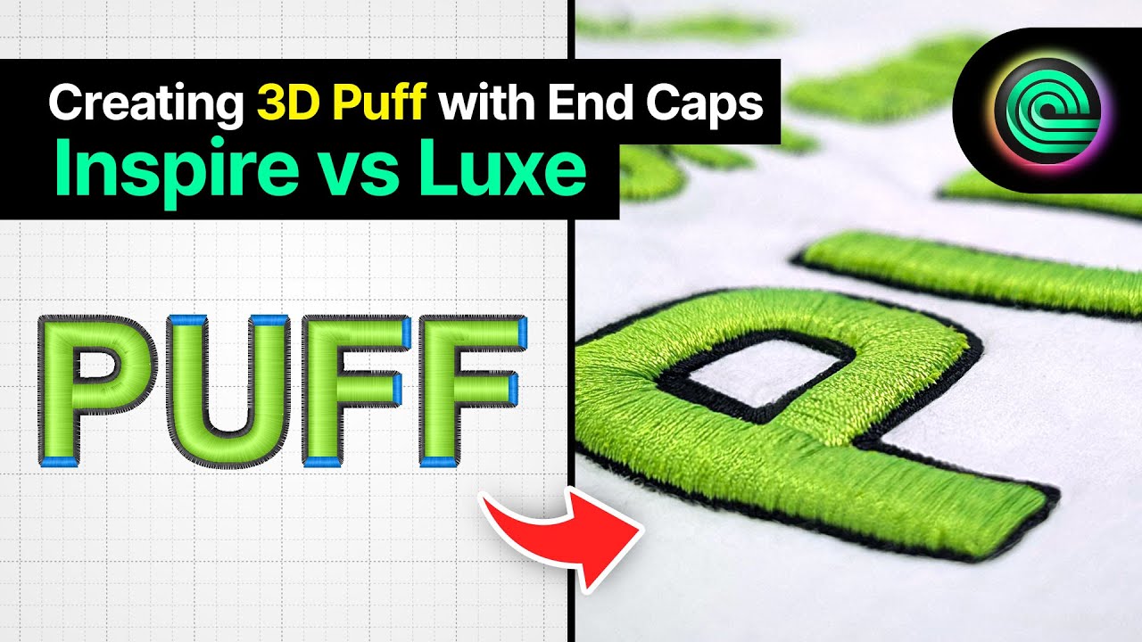 How to Use END CAPS in 3D PUFF Embroidery Inspire ss Luxe