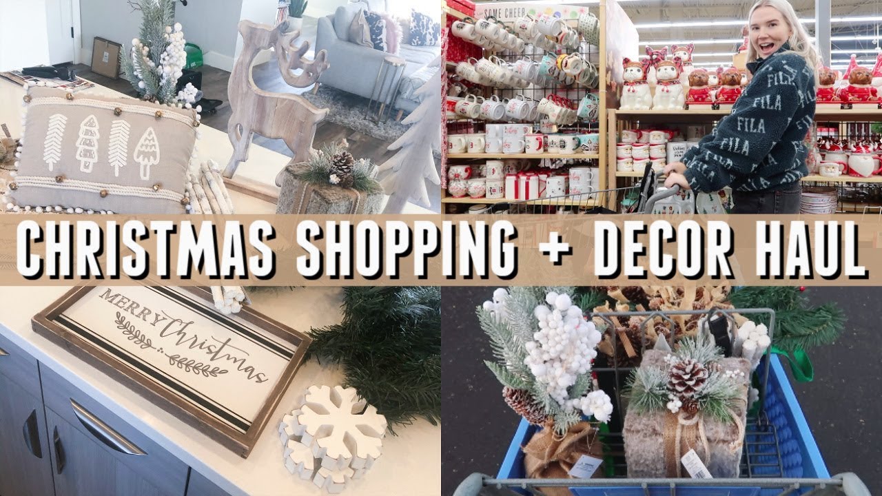 VLOG | Christmas Shopping + New Decor Haul! ( + decorating my NEW HOUSE)