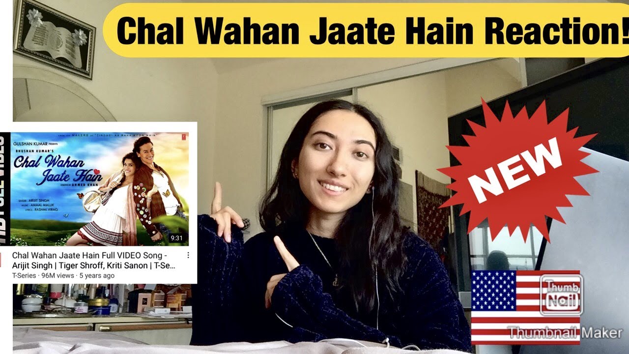 TIGER SHROFF AMERICAN REACTION TO CHAL WAHAN JAATE HAIN !!!!!!!