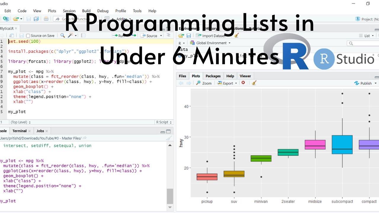 R Programming Lists in Under 6 Minutes | R Studio