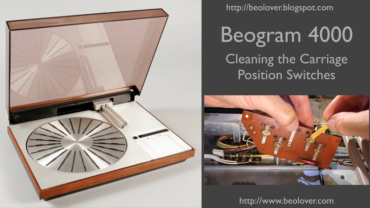 Beogram 4000: Cleaning the Carriage Position Switches