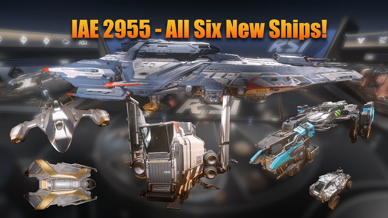 Star Citizen - IAE 2955 New Ships - Perseus, Alpha Wolf, Salvation, MDC, Golem OX, and Clipper