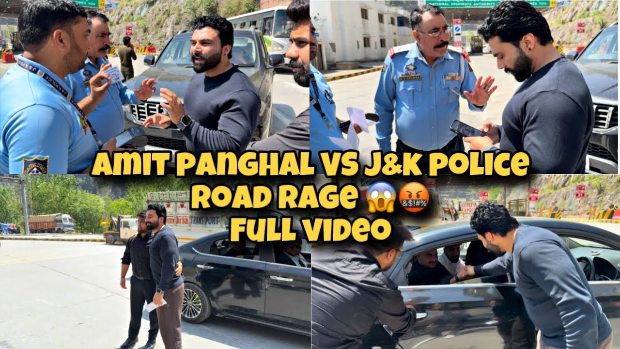 Amit Panghal vs Jammu and Kashmir Police Road Rage Full video 😮😱 Aise kon kerta hai