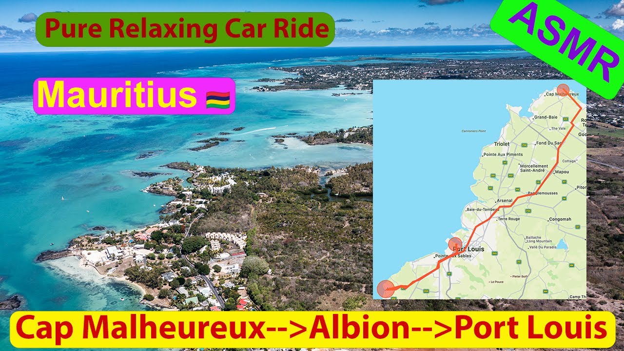 Driving Mauritius🌴SOUTH - CAR RIDE🇲🇺only driving noise - K4 footage - Relax, Sleep, ASMR, Meditation