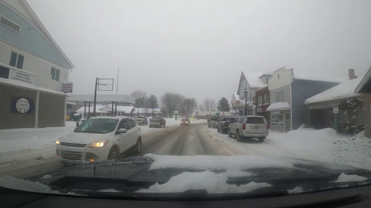 Riding around in Fort Kent snow