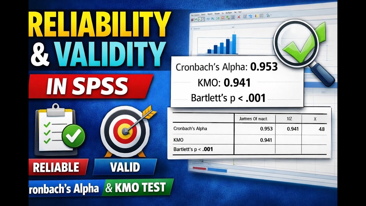 7. Reliability and Validity Test in SPSS | Cronbach’s Alpha & KMO Explained
