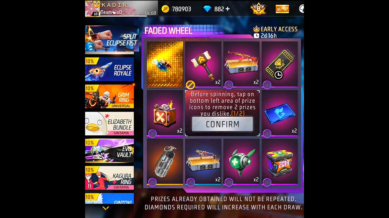 New Faded Wheel Event Free Fire Fist Skin🔥😱#freefire #short