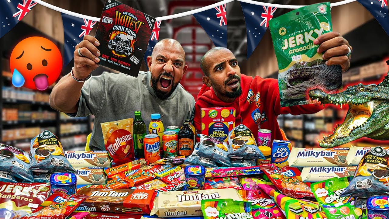 اكلنا في السوبرماركت اغرب منتجات استراليا 🇦🇺 اكلنا تمساح؟🐊