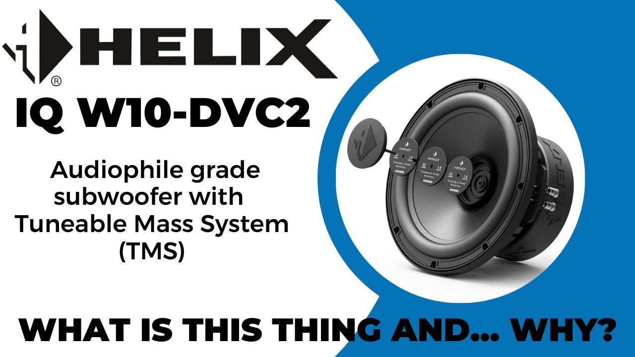 Helix IQ W10 subwoofer with tuneable mass system