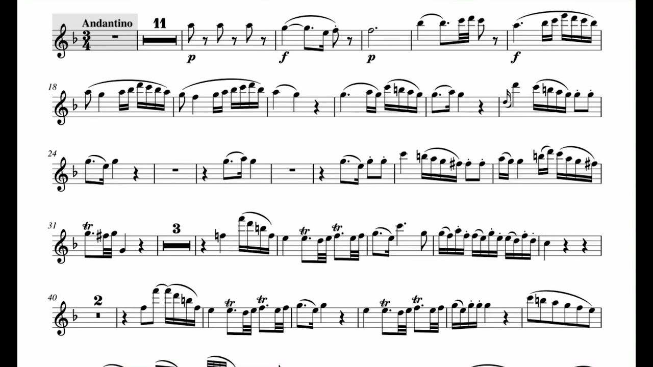 Mozart Concerto for Flute and Harp, Mvt2 ORCHESTRAL ACCOMPANIMENT