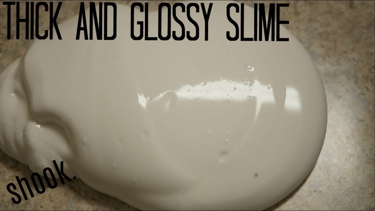 How to make GLOSSY and THICK slime! (with baby oil)