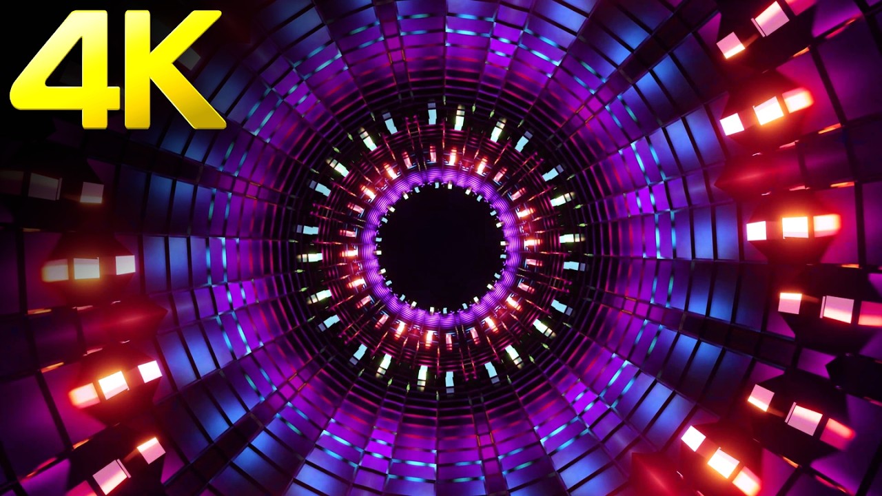 4k Abstract Mind Relaxing Metallic Color Neon background Screensaver Video Background Loop