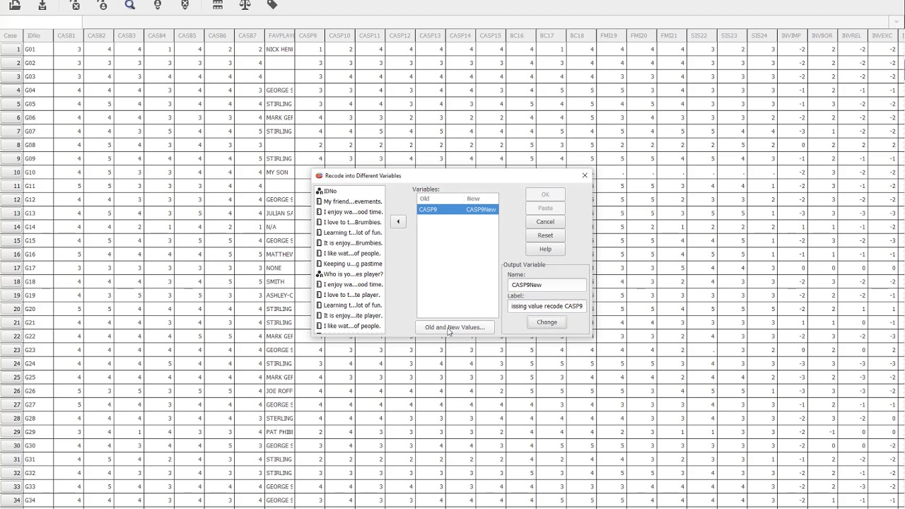 PSPP: Frequencies, Descriptives and Missing Data