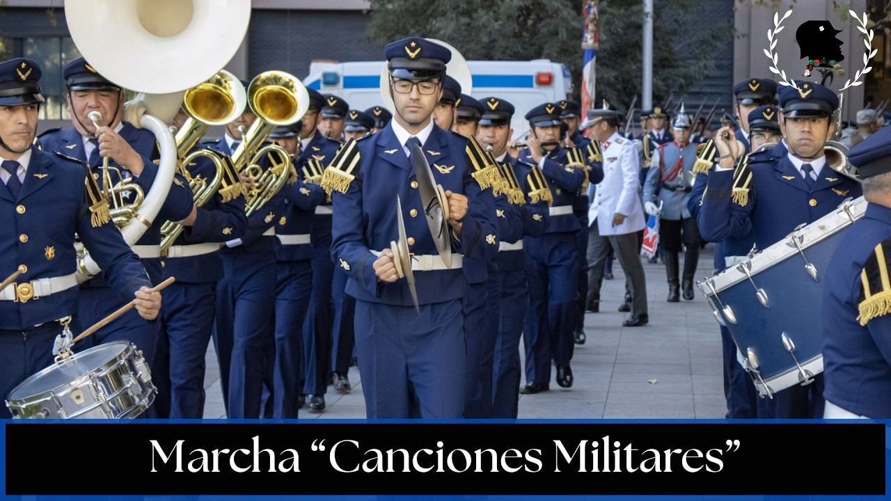 Marcha Canciones Militares | Banda de Guerra e Instrumental de la Escuela de Aviación #chile #music