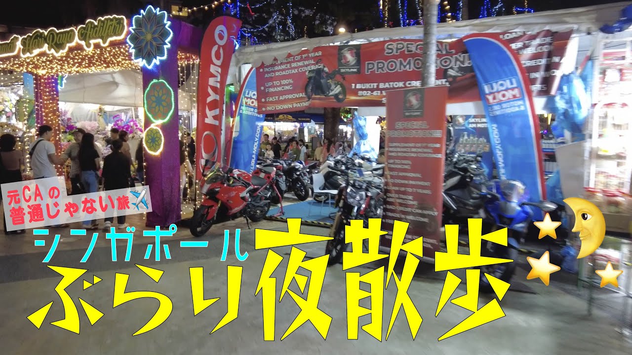 【元CAの普通じゃない旅】シンガポール✨ぶらり夜散歩🌛✨トランジットで一泊する間もサクッと夜散歩して、ご飯も🍳夜店も✨カジノも💰楽しんじゃいます♪世界有数のハブ空港🛫チャンギ国際空港から電車でGO!!