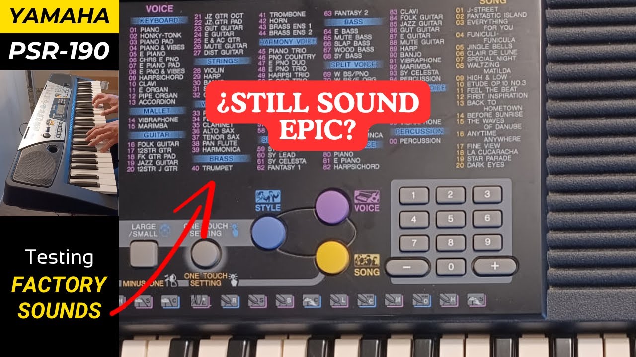 Exploring the 100 Hidden Sounds of the Yamaha PSR-190: Are They Still Impressive? #soundtesting
