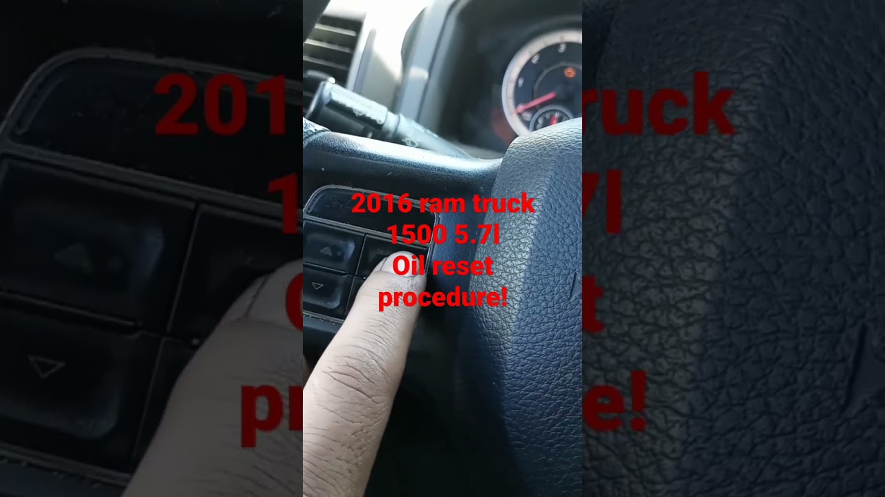 Процедура сброса показаний датчика уровня масла 5.7 л на грузовике Ram 1500 2016 года выпуска!