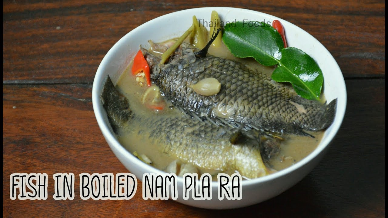 Thai Foods | Climbing perch in Boiled Nam Pla Ra | Pla Tom Nam Pla Ra