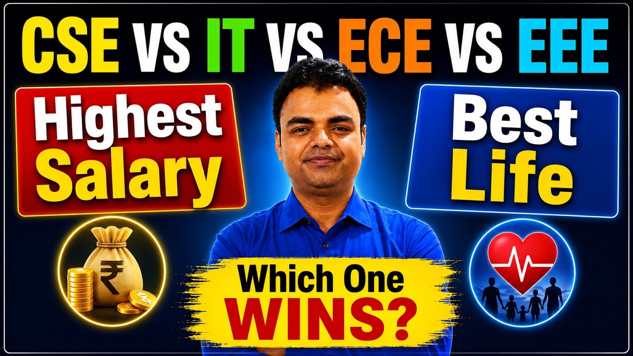 CSE Vs IT Vs ECE Vs EEE- Best BTech Branch for Future 2026, High Salary, Life, Jobs Opportunities