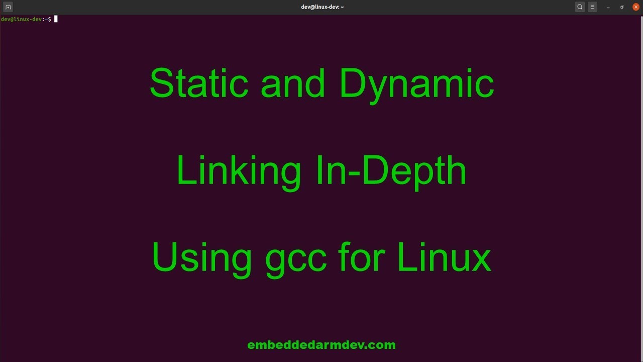Статическая и динамическая компоновка в Linux с помощью gcc