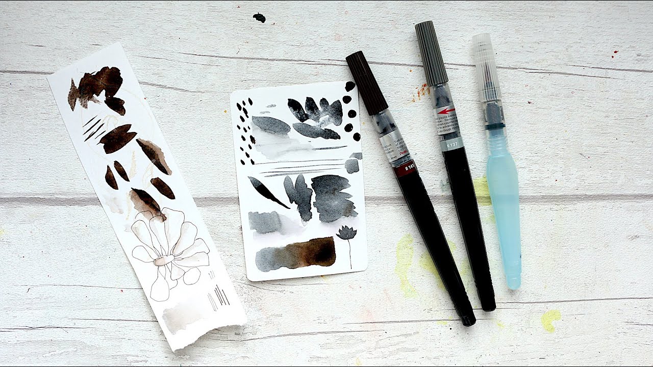 Цветные ручки-кисти Pentel Arts | Обзор + демонстрация