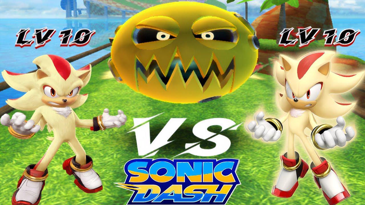 Sonic Dash: Movie Super Shadow vs. Super Shadow | Lv10 Titans