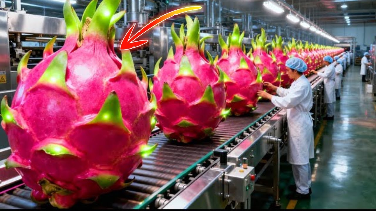 How Dragon Fruit Pur&eacute;e Is Made 🍉 | Inside a Modern Factory (Full Production Process)