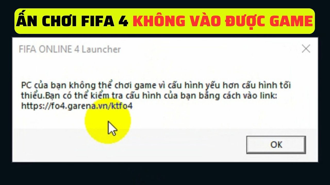 Сообщение об ошибке игры Fifa Online 4 «Ваш компьютер не может играть в игру, поскольку конфигурация