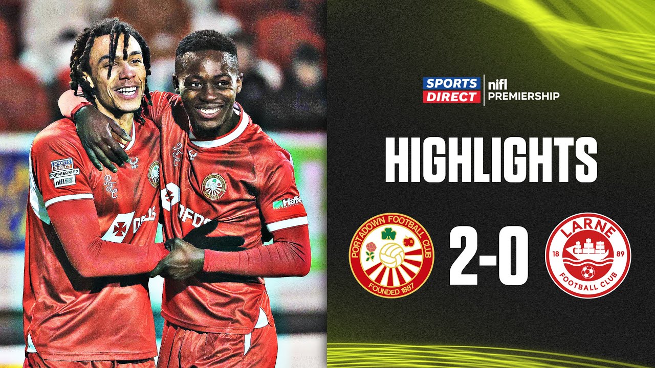 Two goals in two minutes! | Portadown 2-0 Larne | #sportsdirectprem