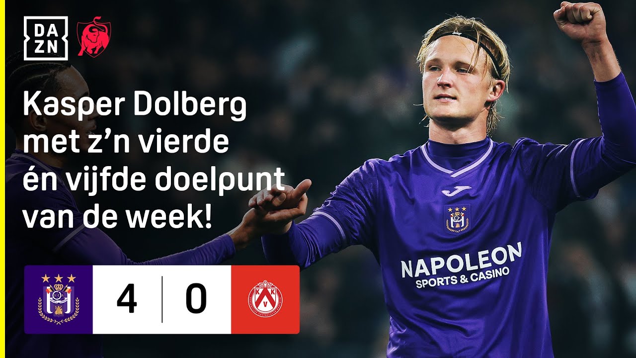 RSC Anderlecht wint overtuigend van KV Kortrijk. 👊🟣
