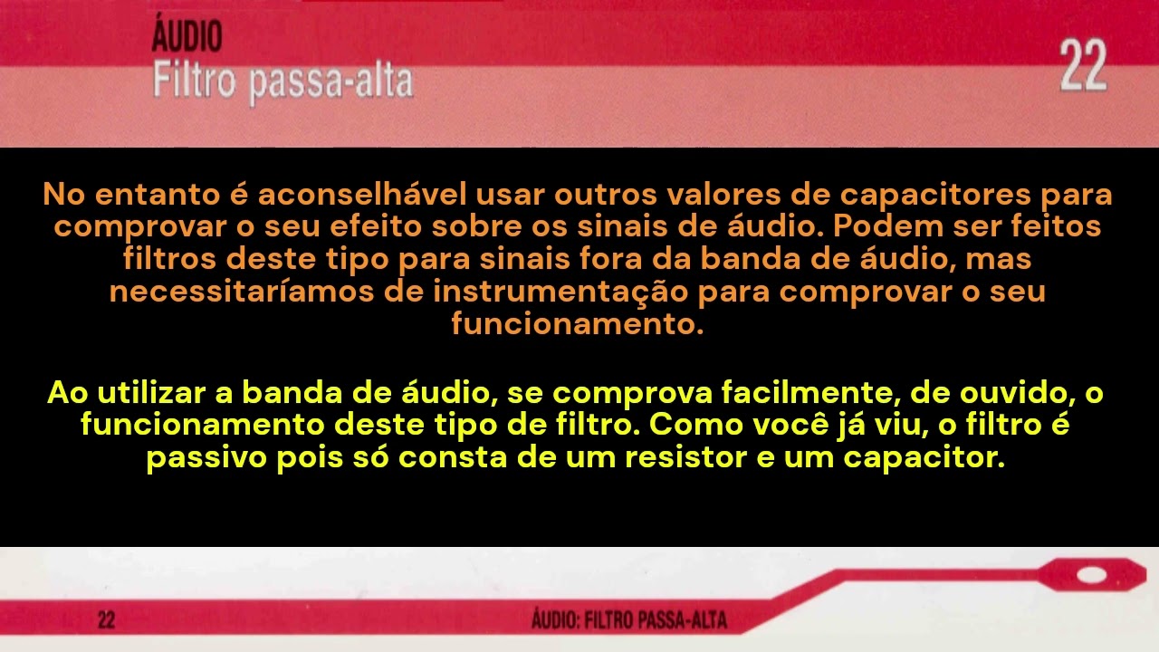 MSLE-26 02-Áudio 22 - Filtro Passa-Alta