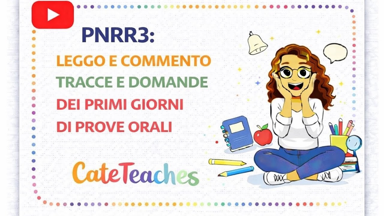 PNRR3: ECCO TRACCE E DOMANDE DEI PRIMI ORALI