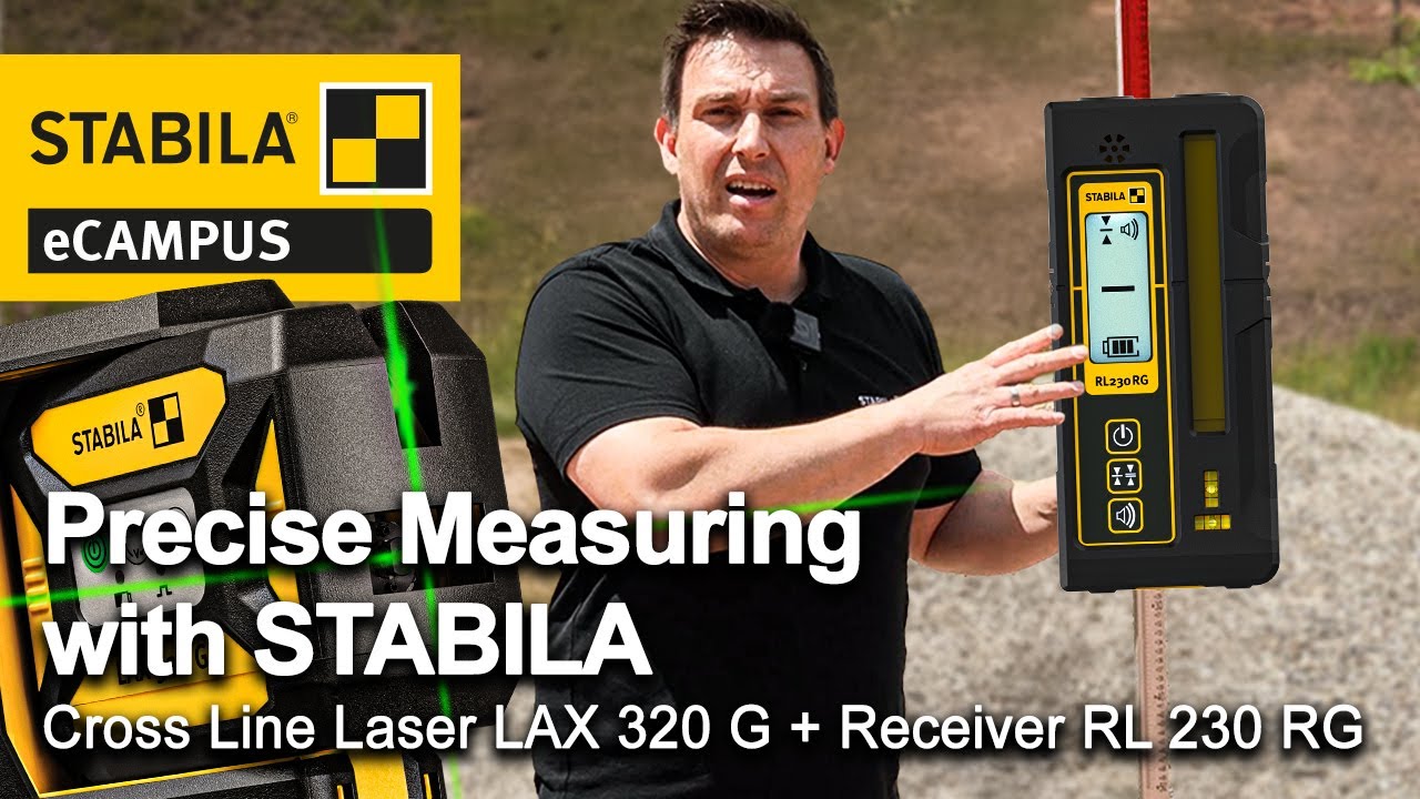 Precise Measuring with STABILA | Cross Line Laser LAX 320 G + Receiver RL 230 RG